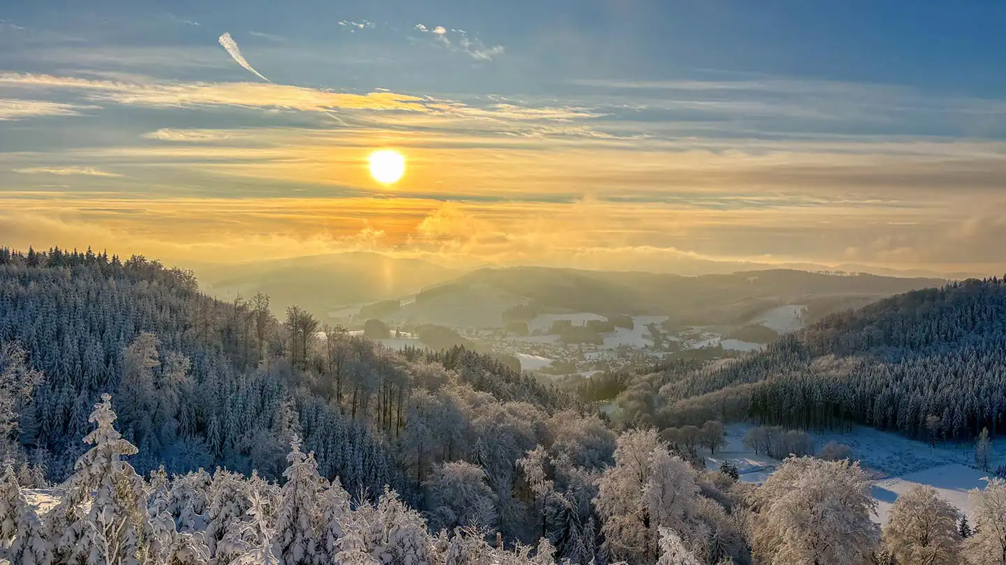 Sonnenuntergang im weißen Tal